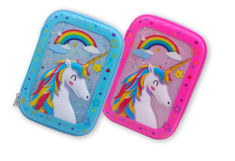 B2062 new arrival custom EVA pencil case box 3D printing unicorn for kids